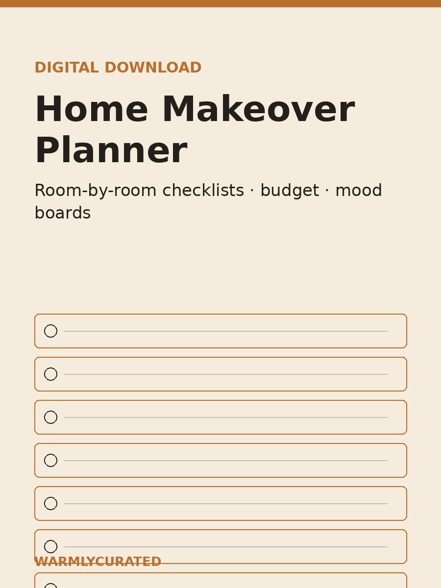 Home Makeover Planner digital download preview